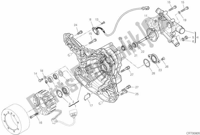 Wszystkie części do Pokrywa Generatora Ducati Hypermotard 950 USA 2019